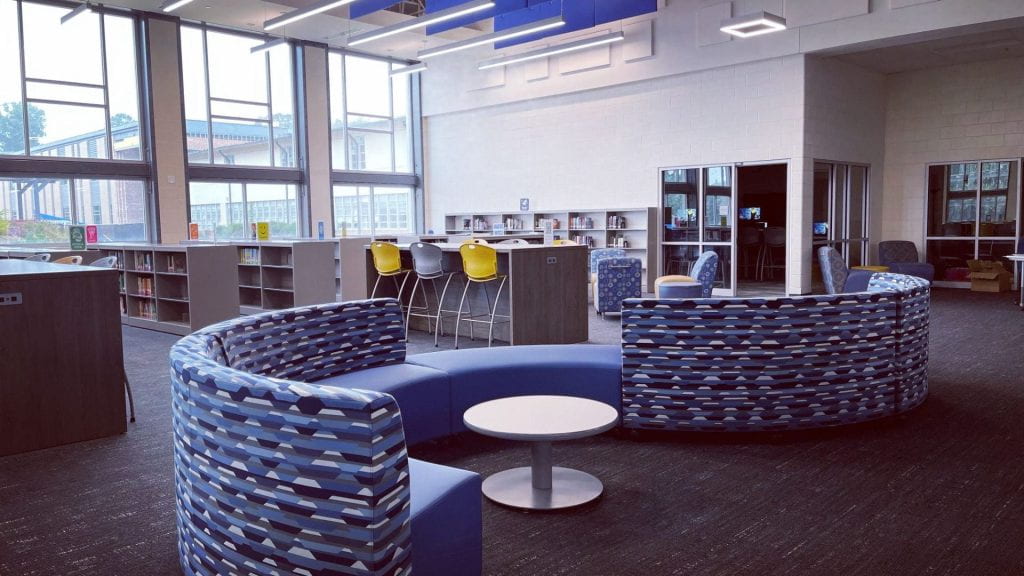 photo of learning commons soft seating